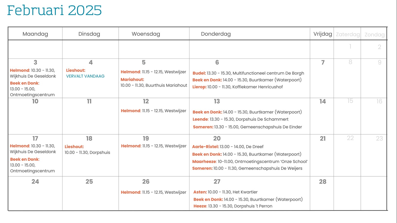 inloopspreekuur februari